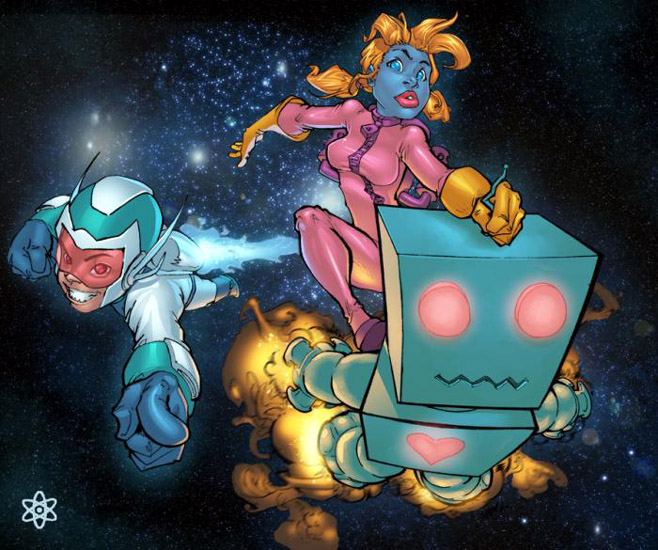 Kid Missile and Space Chicka 